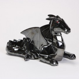 Ceramic Bisque Faceted Dragon